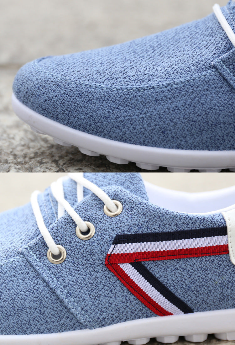 Men'S Soft-Soled Canvas Shoes, Sports And Leisure Peas Shoes