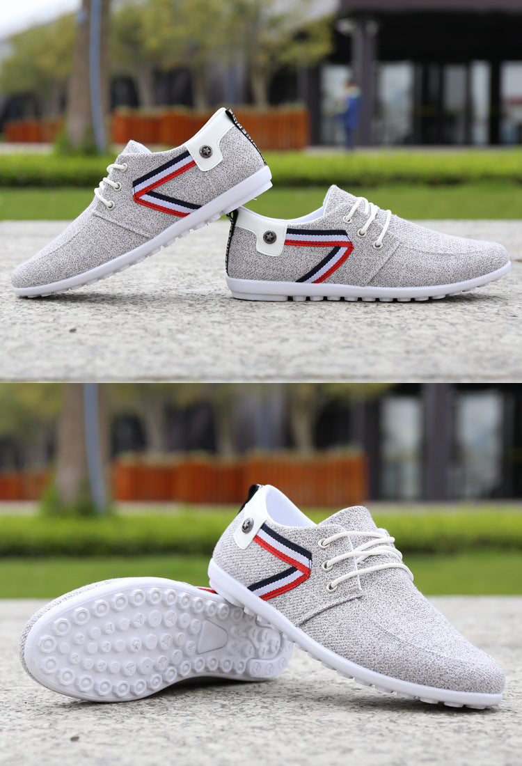 Men'S Soft-Soled Canvas Shoes, Sports And Leisure Peas Shoes