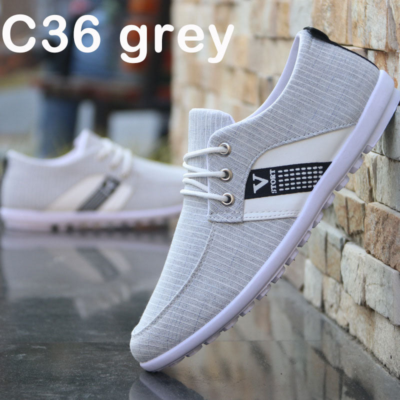 Men'S Soft-Soled Canvas Shoes, Sports And Leisure Peas Shoes