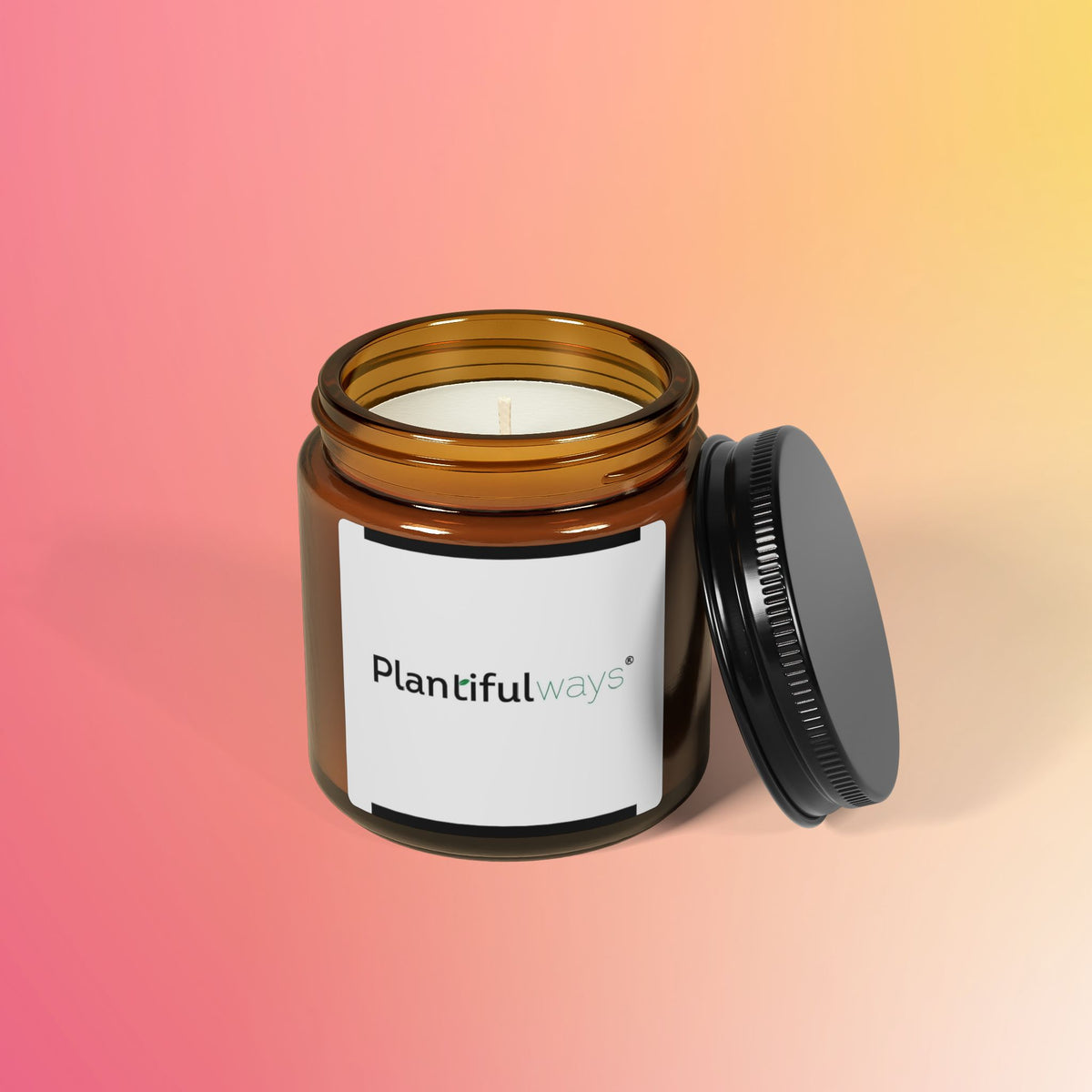 Scented Soy Candle (Multi-Size, Amber Jar)