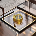 Gold 2-in-1 Ashtray & Lighter